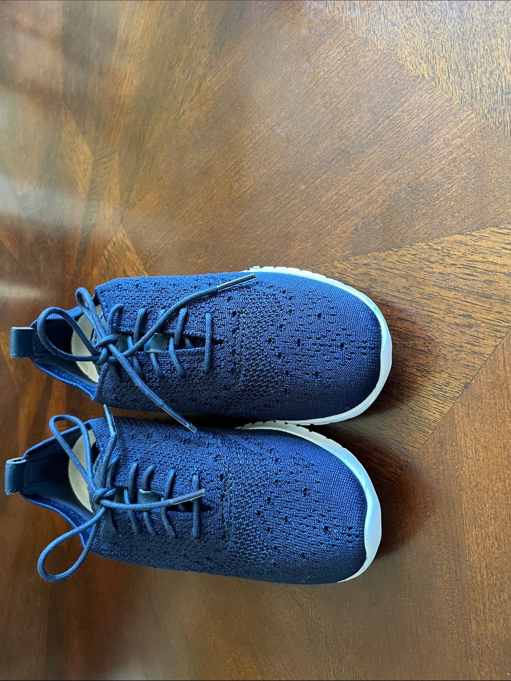 Cole Haan Kids Navy Knit Sneakers with White Sole
